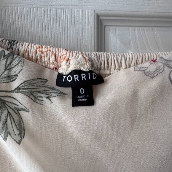 Torrid Midi Chiffon Empire Waist Dress Size 0 - Picture 6 of 6